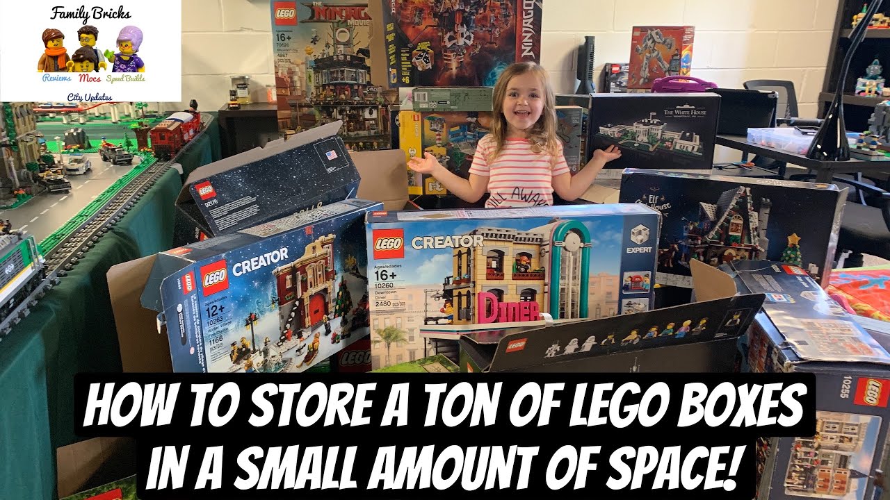 How to store a lot of Lego Boxes in a small amount of space