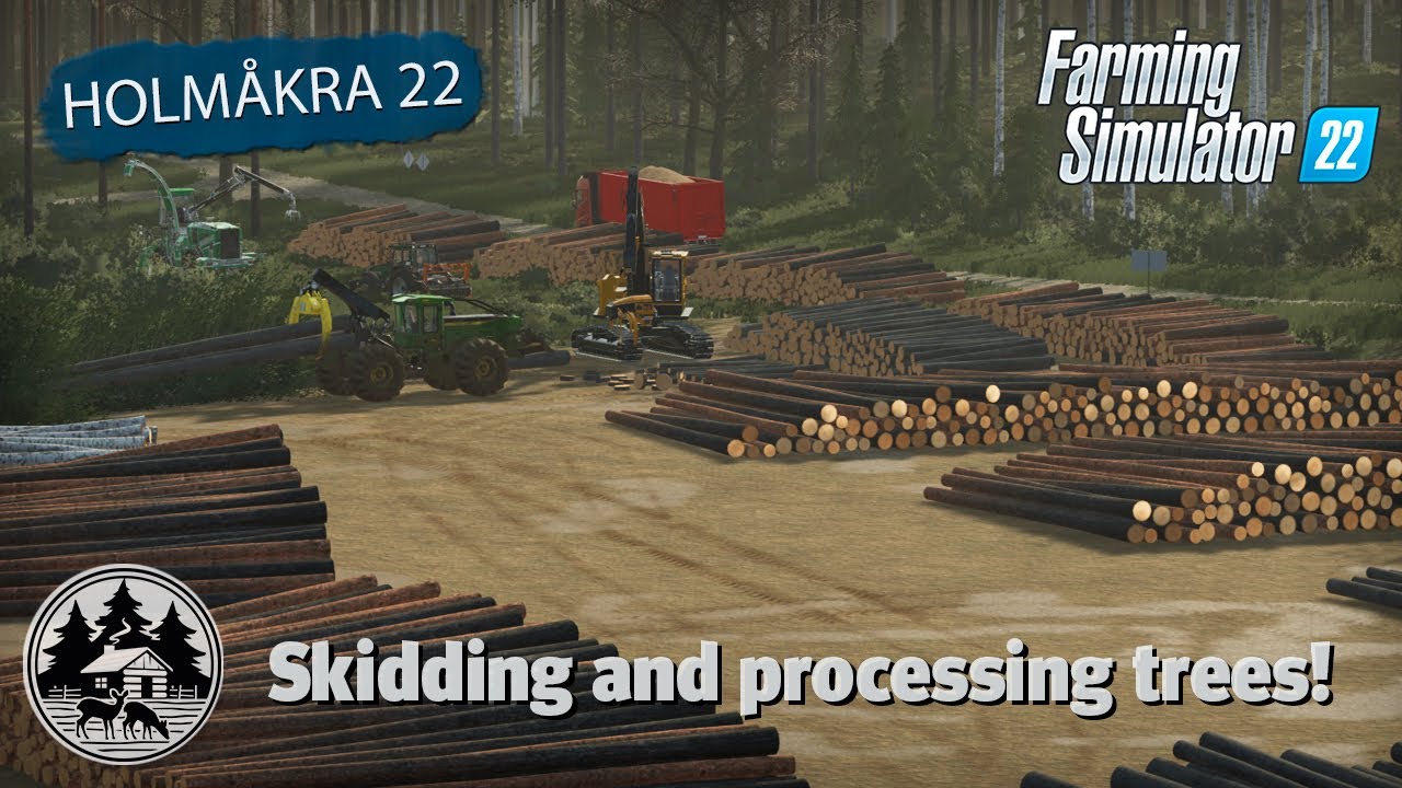 MAKING THE BIGGEST LANDING EVER!? | FS22 | Forestry | Holmåkra 22 | Timelapse | E12