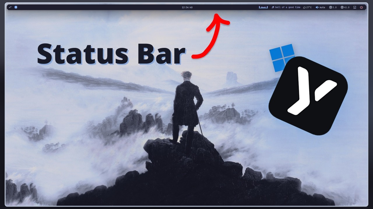 Custom Windows Status Bar with YASB (So Clean 😎)