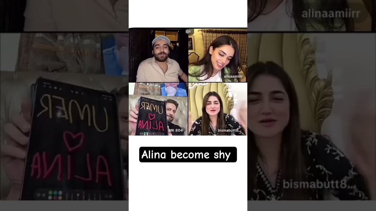 Umer butt & Alina on live #rajabfamily #comedy #love