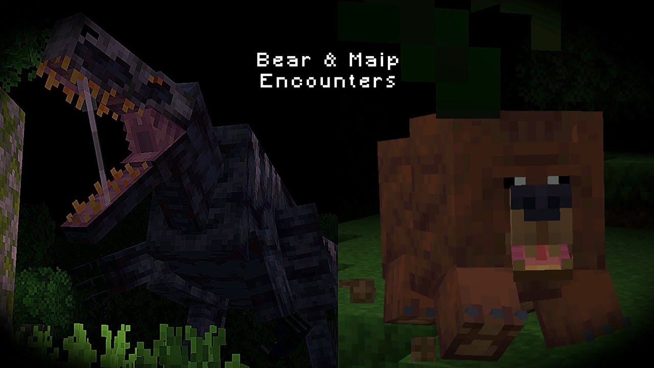 Minecraft Bear & Maip Encounters (Primal Mod & Primal Frontier Mod) (Deadly Encounters)