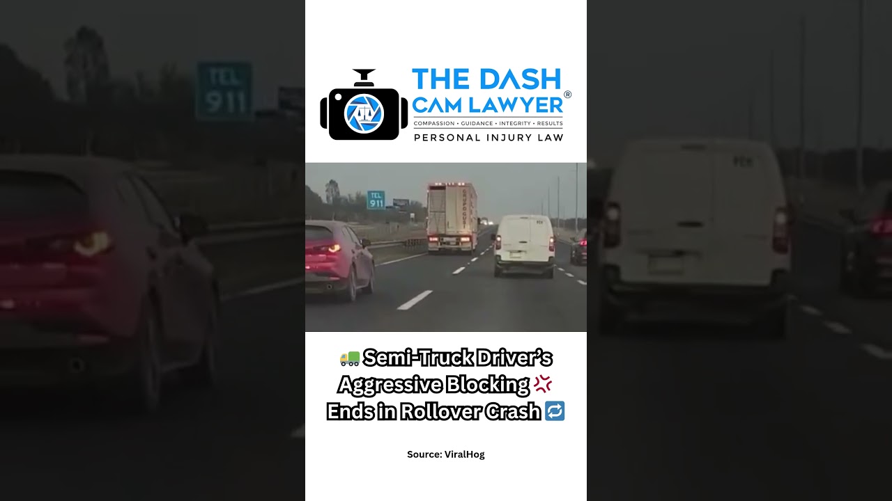 🚛 Semi Truck Driver&rsquo;s Aggressive Blocking 💢 Ends in Rollover Crash 🔁