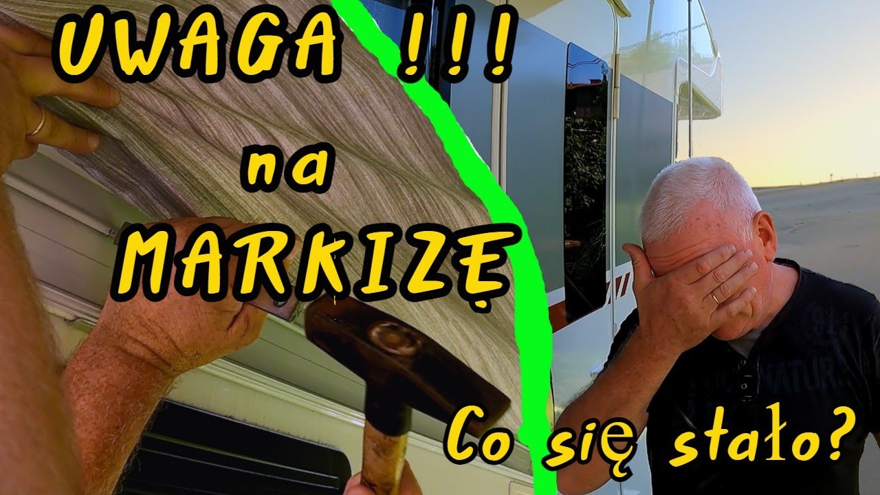 ROZWALONA MARKIZA -  Wiatr narobił szk&oacute;d. #markiza #kamper #podr&oacute;żowanie kamperem #naprawa markizy