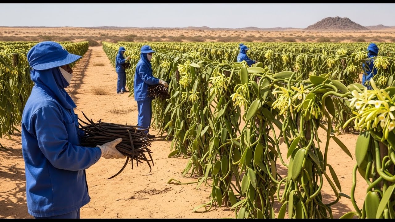 How Vanilla Is Grown in the Desert | Water Discovery to High-Tech Cultivation & Premium Pod Harvest