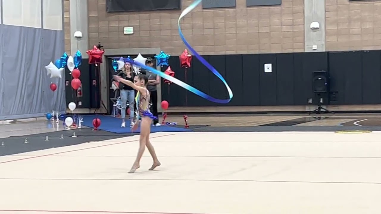 Emma Adams level 6 ribbon routine Region 1 championship