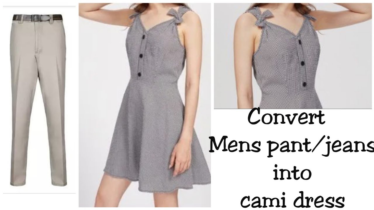 Diy:Convert old pant into bow pattern cami dress / Cami dress
Hindi