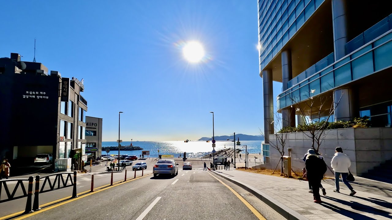 [4K] Too clear day, Busan tourist attraction drive | 107