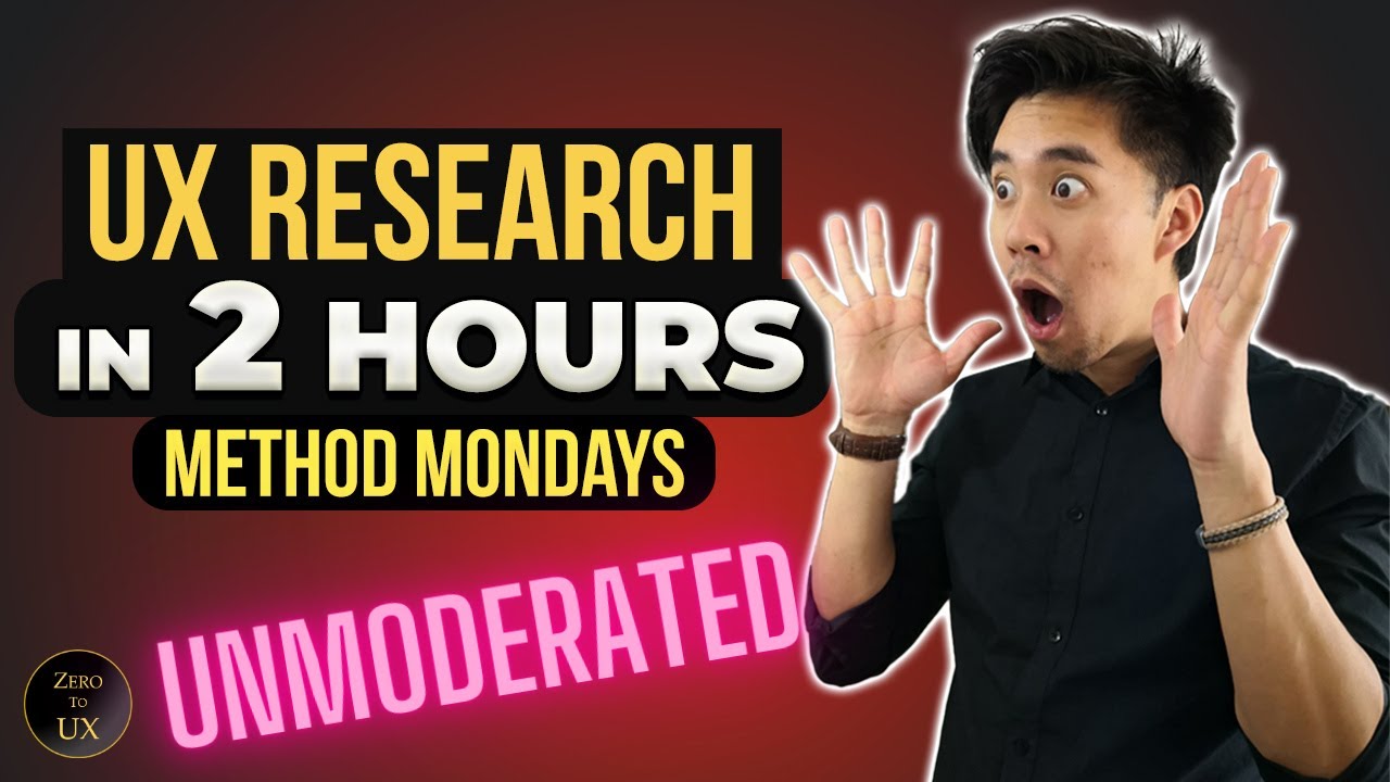 FAST, EASY, CHEAP Research! Unmoderated Usability Studies | UX Method Mondays | Zero to UX