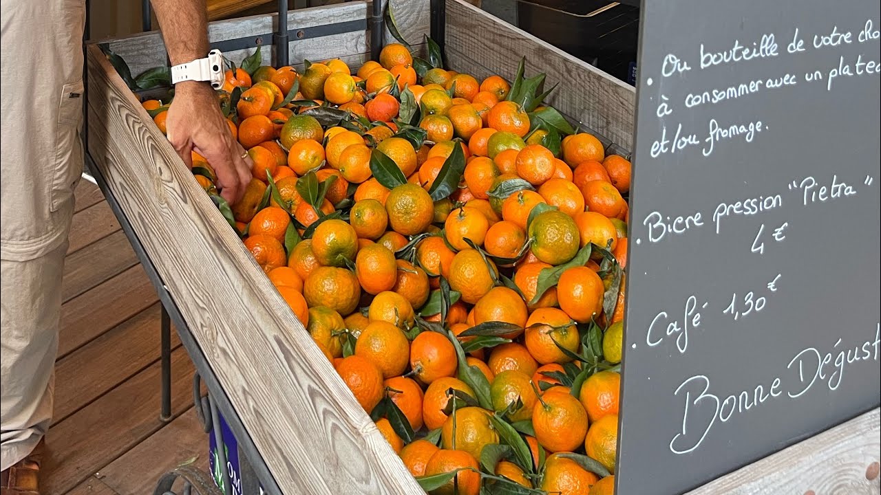 Mercat farmers market in Corsica France 