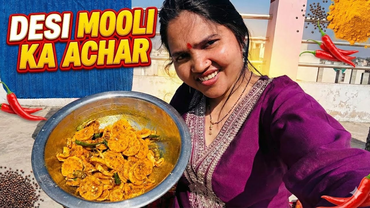 Pehli Baar Banaya Mooli Ka Achar 😍 Result Dekhkar Khud Hairaan #dailyvlog #couple #kitchen #like 