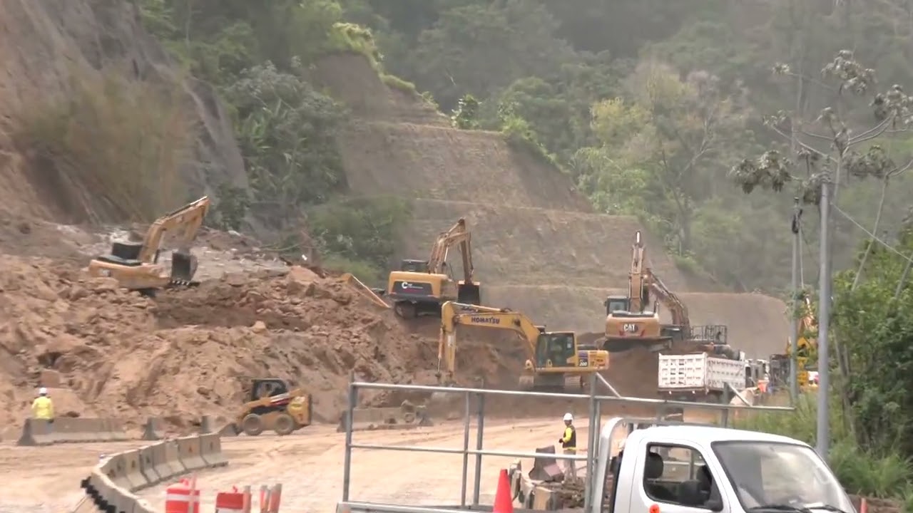Trabajos en talud de Los Chorros