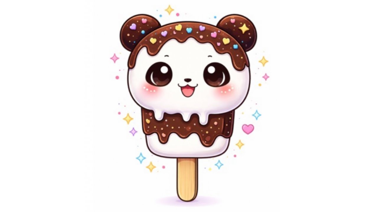 Sevimli Dondurma Nasıl Çizilir? 🐼 How to Draw a Panda Ice Cream 