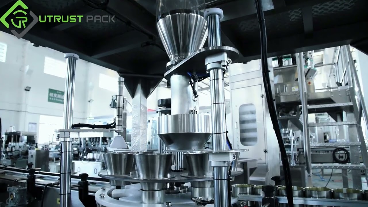 UtrustPack Peanuts Can Packaging Line!#packingmachine #canningmachine #nitrogenfilling