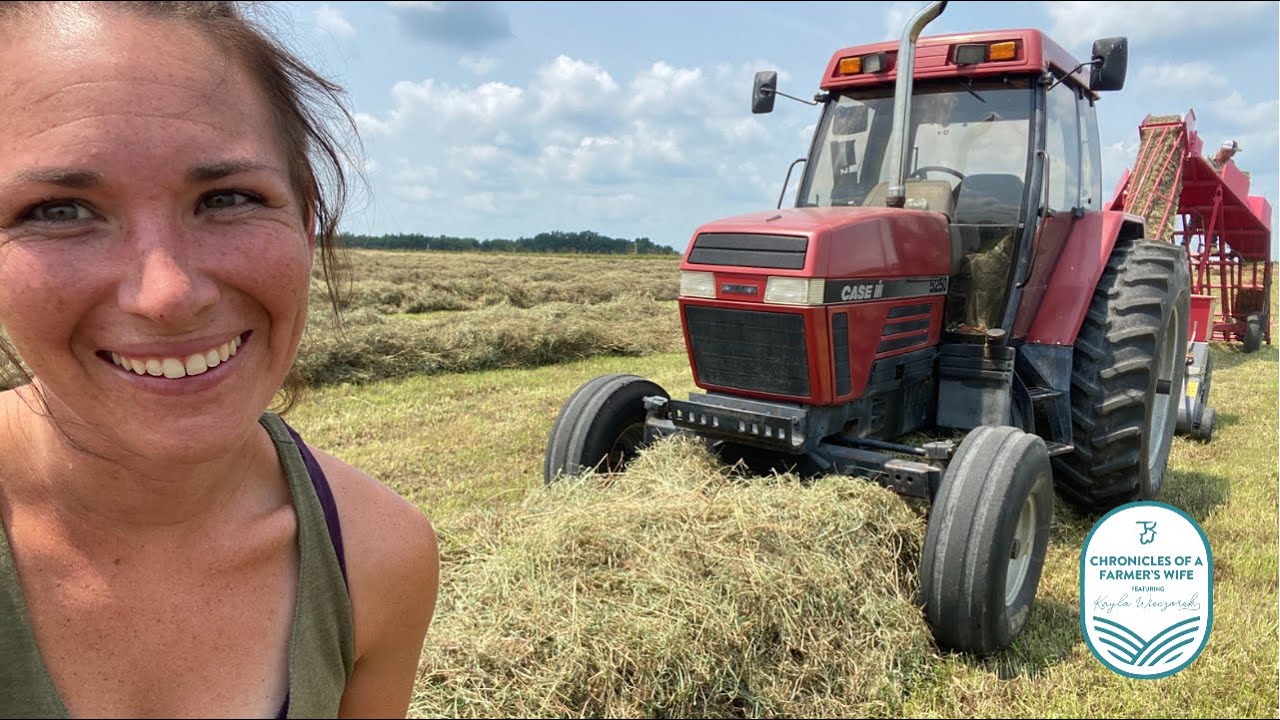 Огромные валки... 4000 квадратных тюков на ОДНОМ ПОЛЕ! #WieczorekFarms #FarmHer