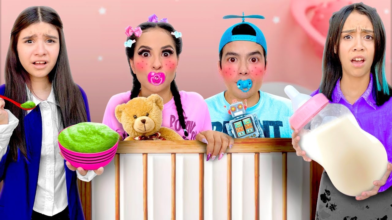 NOS CONVERTIMOS EN BEBÉS POR 24 HORAS *Los hicimos sufrir* 🍼🤭
