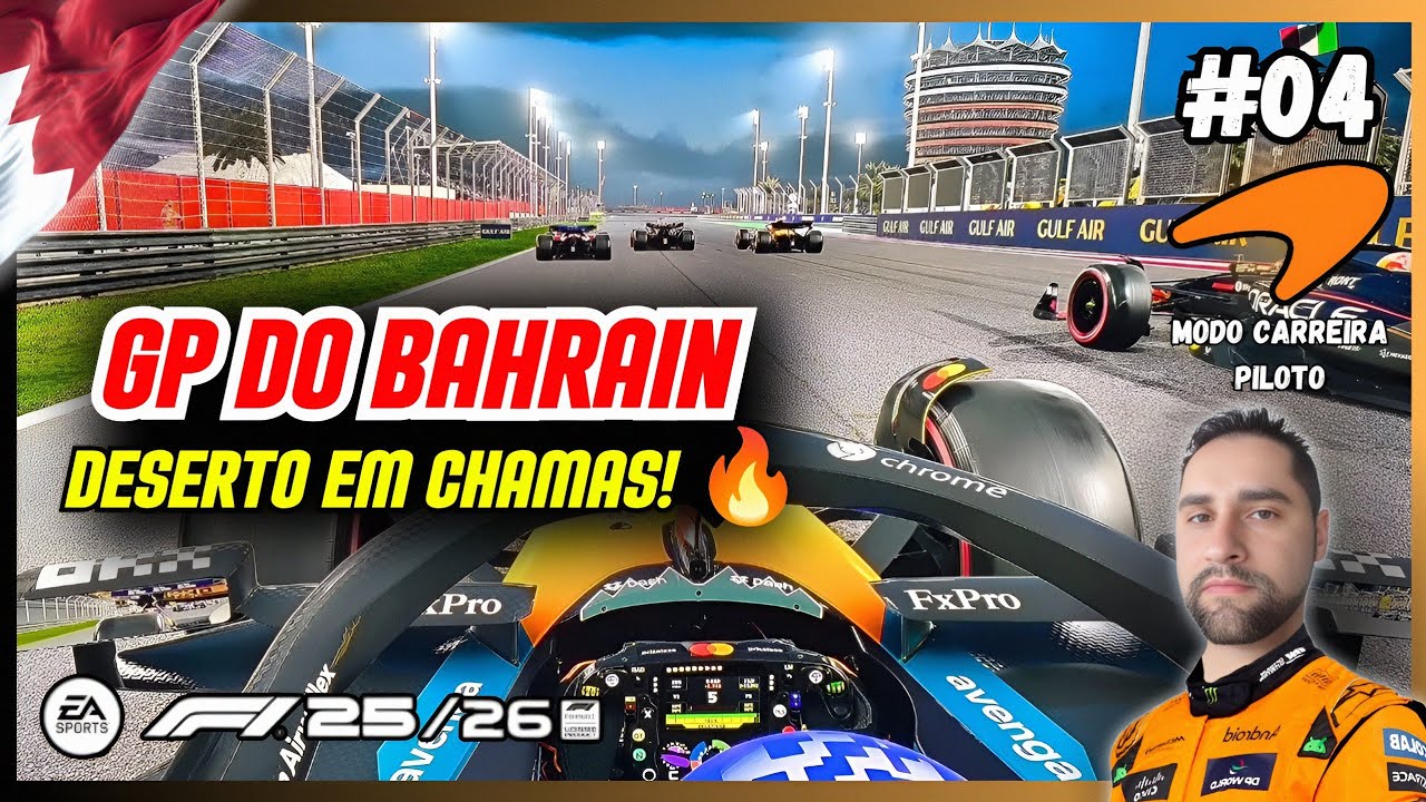 Deserto de SAKHIR EM CHAMAS! 🔥 PIASTRI x EU no GP DO BAHRAIN | F1 25 MODO CARREIRA - GAMEPLAY PS5 #4