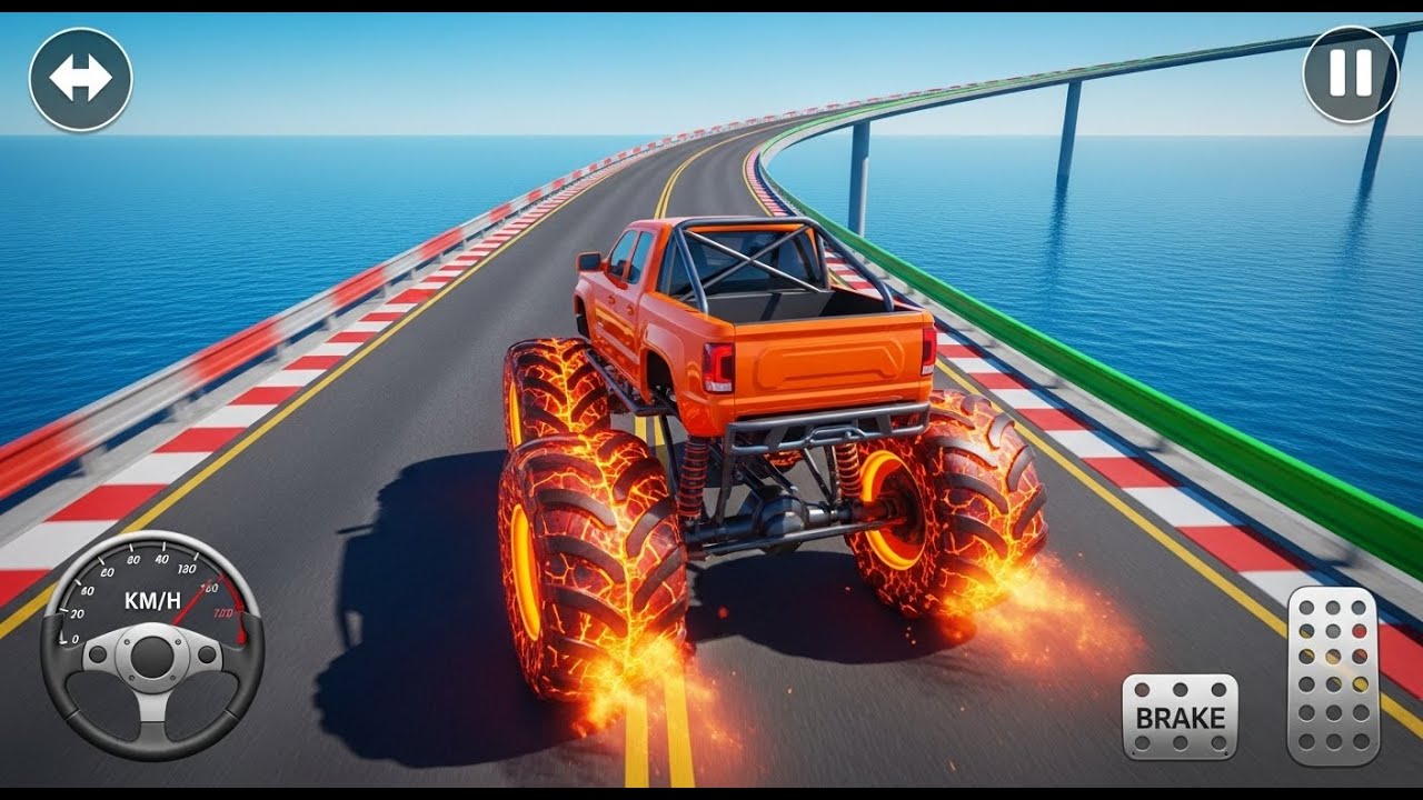 Monster Truck vs Mega Ramp 😱