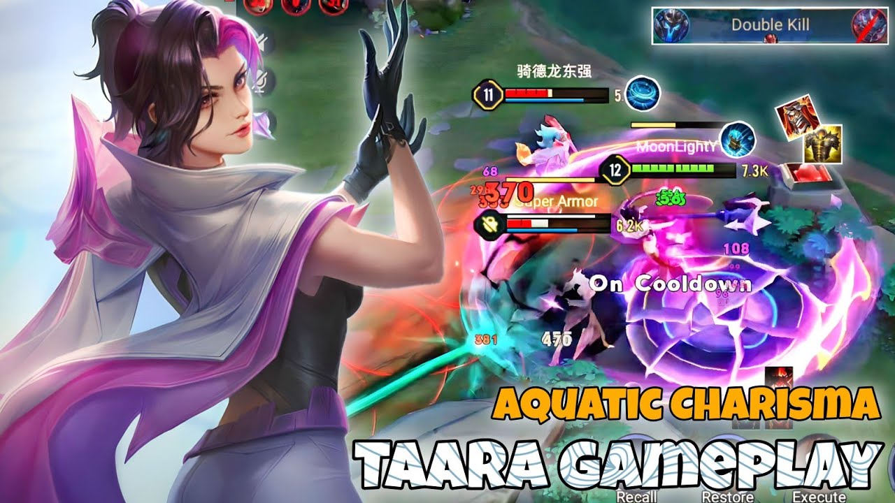 Taara Slayer Lane Pro Gameplay | Aquatic Charisma Skin | Arena of Valor Liên Quân mobile CoT