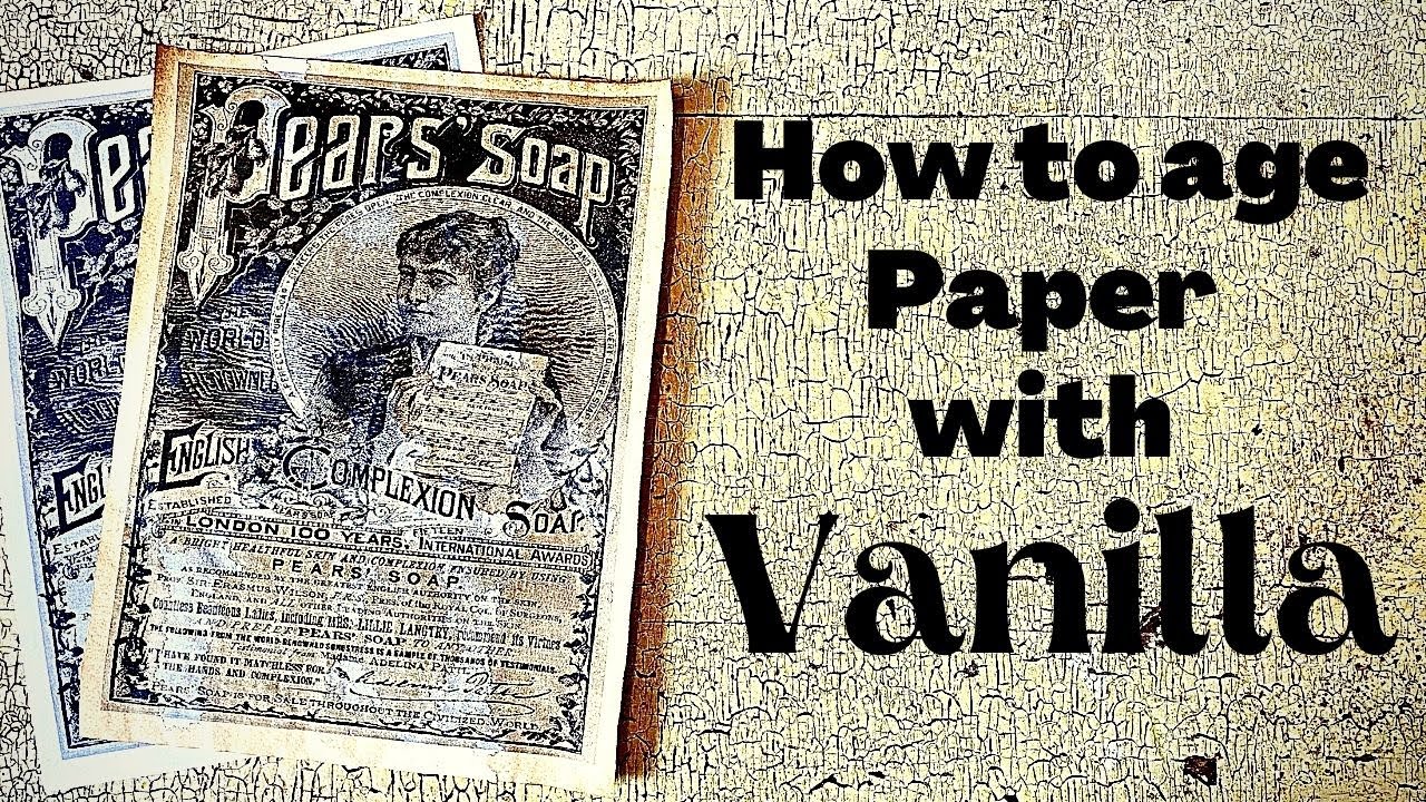 How to age PAPER with VANILLA  / Create Antique Vintage looking paper / Easy DIY