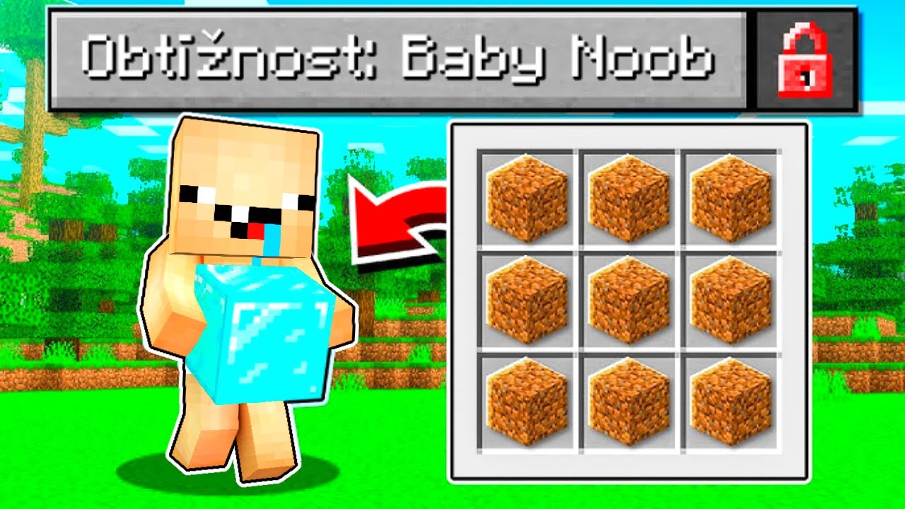 VYTVOŘIL JSEM SI ZAK&Aacute;ZANOU * BABY NOOB * OBT&Iacute;ŽNOST V MINECRAFTU ?!?! 😱 TaiKy NOOB **LEHK&Eacute;**