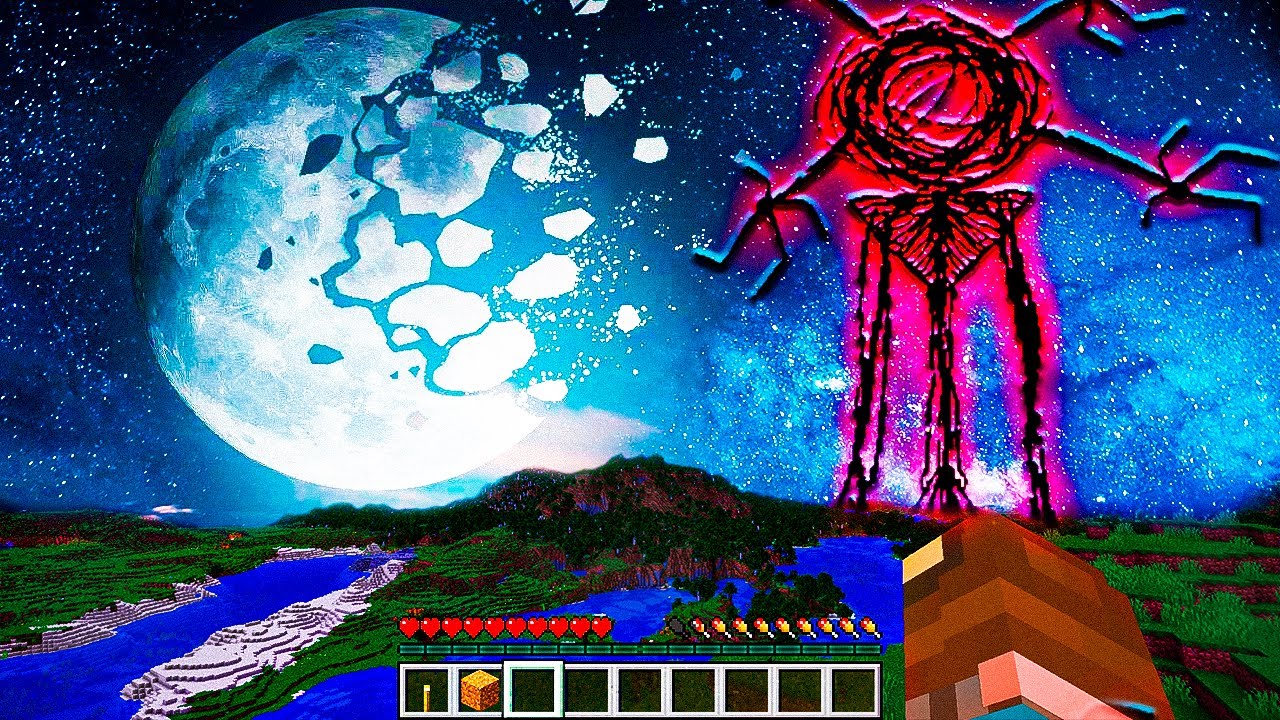 ESSA COISA DESTRUIU A LUA E AGORA VAI CORROMPER O MEU MUNDO NO MINECRAFT!!