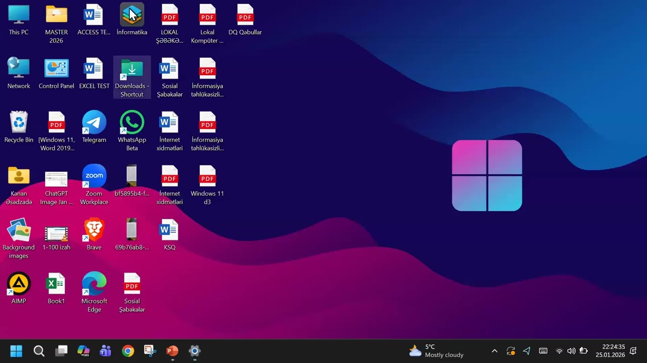 Windows 11  Magistratura formatında [Dərs №3]