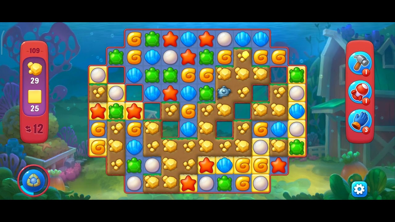 How to Match 3 Game Fishdom Levels - One by One 109