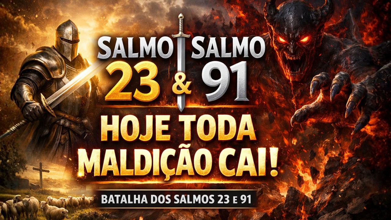 ⚔️ Batalha Espiritual dos Salmos 23 e 91 Para Quebrar Maldição
