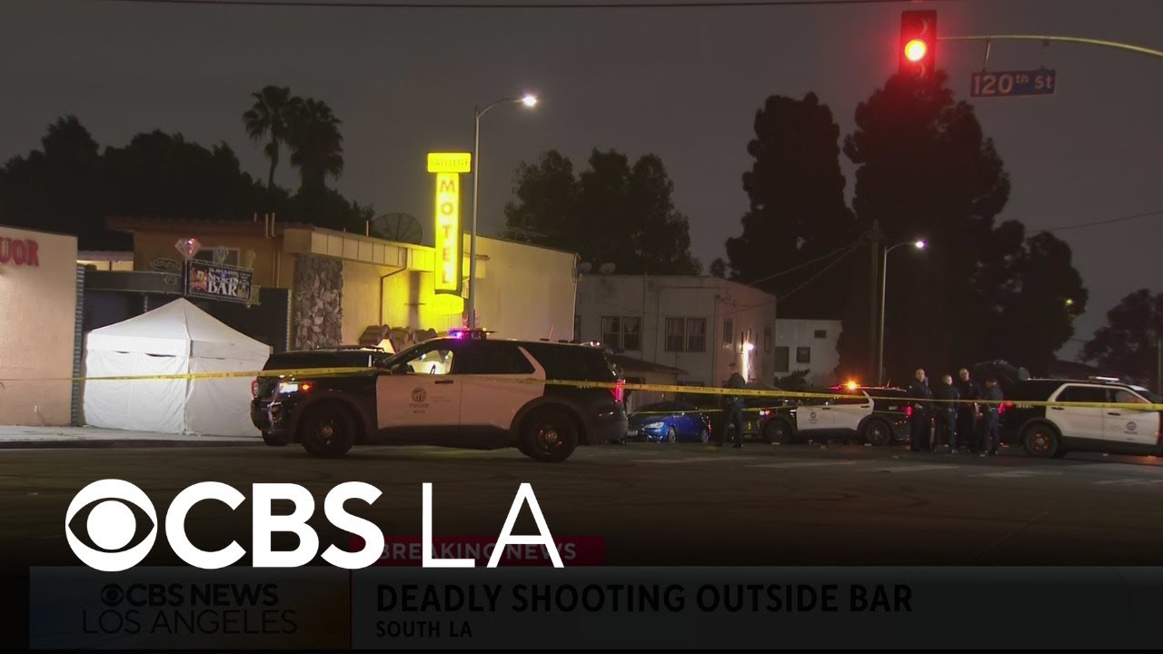 Authorities investigating deadly shooting outside South Los Angeles sports bar