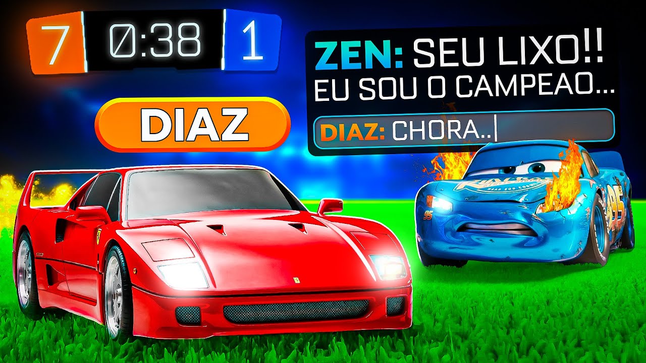 esse CAMPEÃO MUNDIAL perdeu a linha e XINGOU o DIAZ no ROCKET LEAGUE (e o karma bateu...)