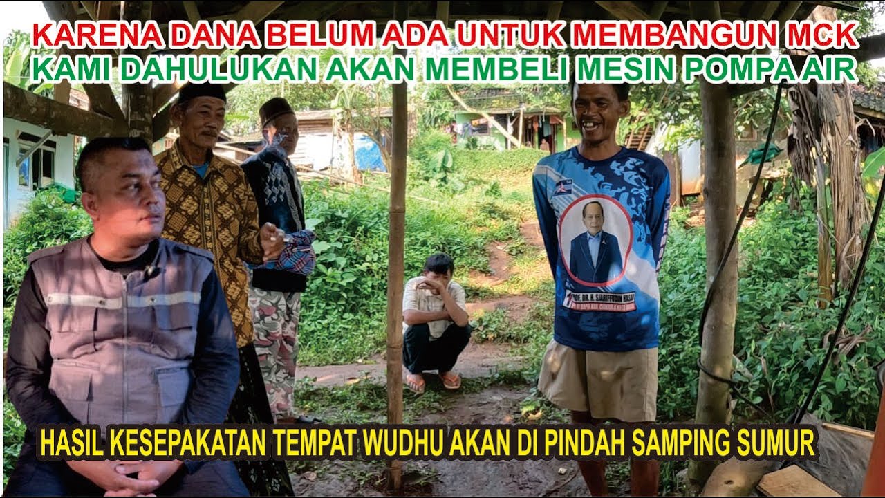 KARENA DANA BELUM TERKUMPUL UNTUK MEMBANGUN MCK KAMI DAHULUKAN AKAN MEMBELI POMPA AIR UNTUK WUDHU