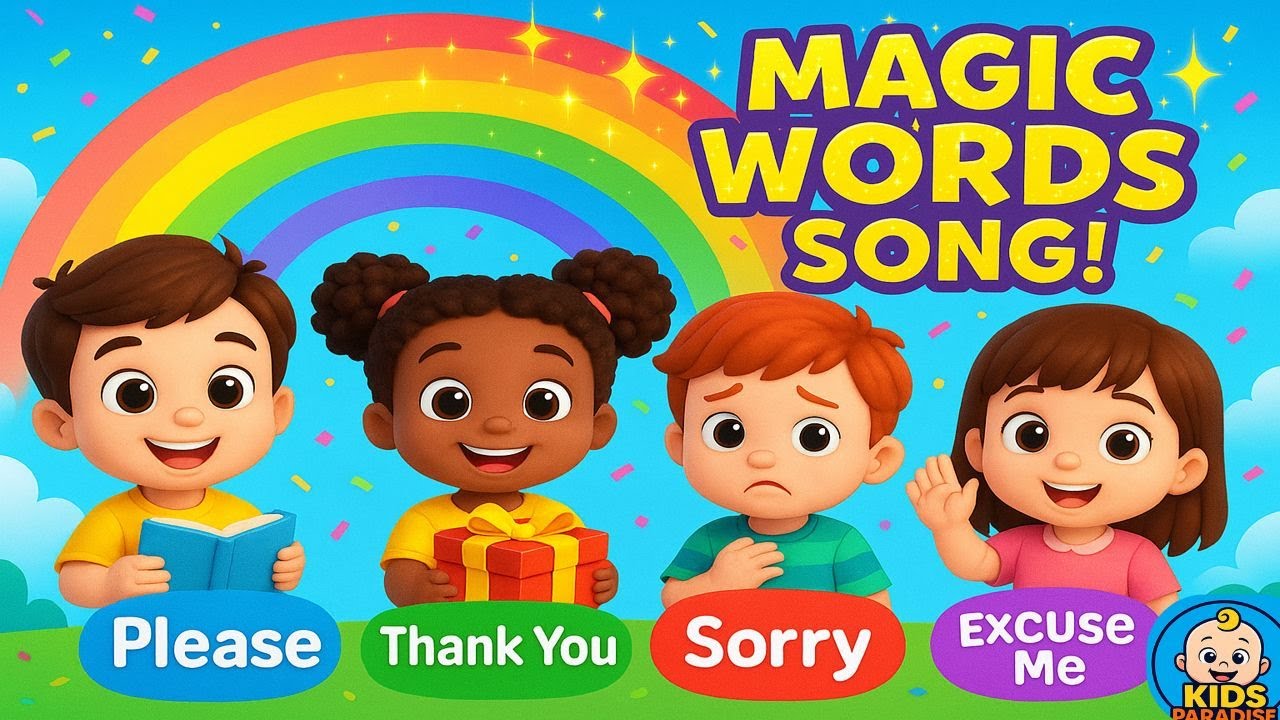 MAGIC WORDS Song for Kids | Please, Thank You, Sorry, Excuse Me | Learn Manners the Fun Way!