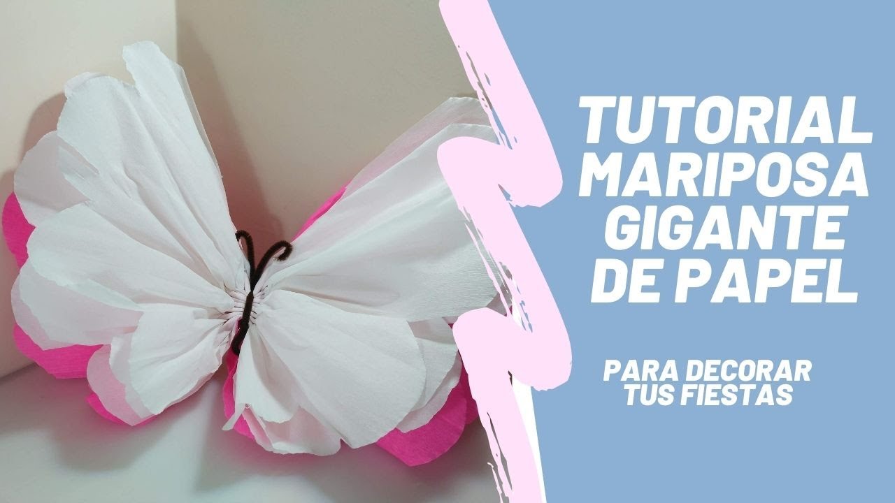 🦋Cómo hacer MARIPOSAS de papel GRANDES 💕🦋🦋