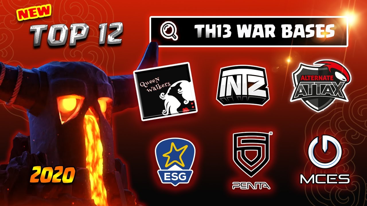 *NEW* Top Clans Best Th13 War Base Top 12 / Town hall 13 CWL Base Copy Link / Clash of clans #663