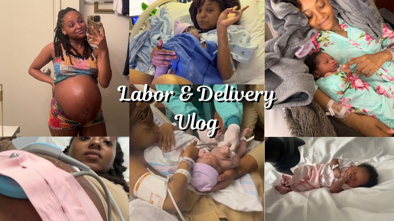 LABOR & DELIVERY VLOG | induced at 40 weeks + vaginal delivery with no epidural 