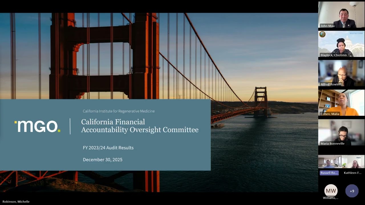 Recording of Citizens Financial Accountability Oversight Committee  - December 2025 Meeting