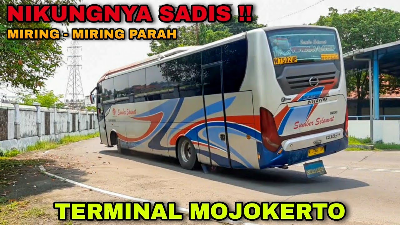 Nikungnya SADISS‼Miring - Miring PARAH!! Tikungan TAJAM Terminal Mojokerto||Sugeng Rahayu,MIRA,Restu