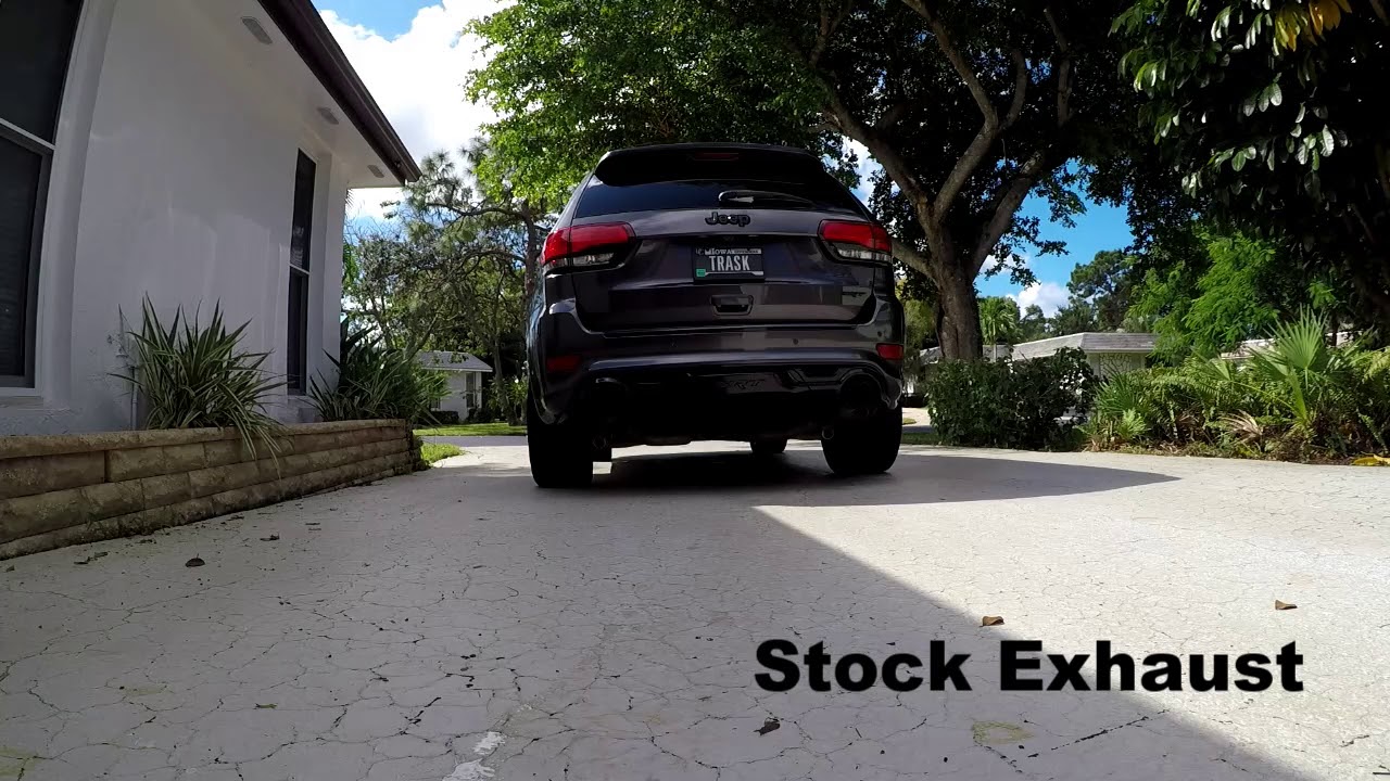 CHEAP WK2 SRT Exhaust MOD! Stock, Resonator Delete, Valves Welded Open!