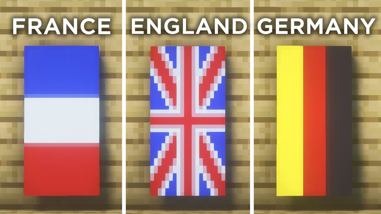 Minecraft: EUROPE Country Flags! (+40 Banners)