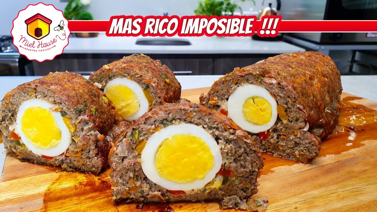 ARROLLADO DE CARNE PICADA fácil y delicioso pan de carne familiar