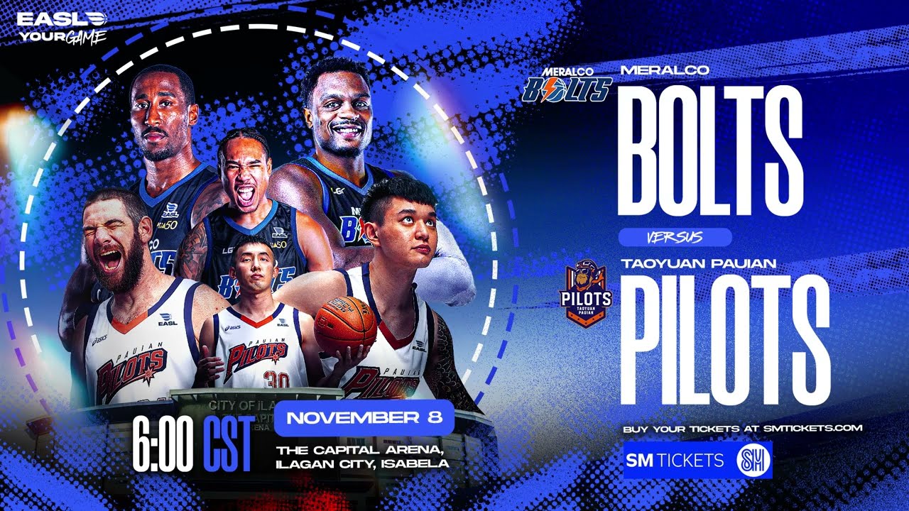 EASL ПРИХОДИТ В ГОРОД ИЛАГАН, ИЗАБЕЛА! | Meralco Bolts против Taoyuan Pauian Pilots | EASL 2025-26