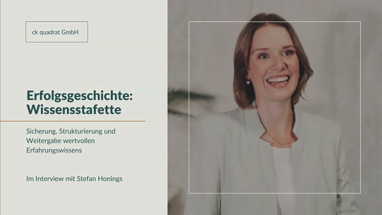 Wissenserhalt mit der Wissensstafette - eine Erfolgsgeschichte