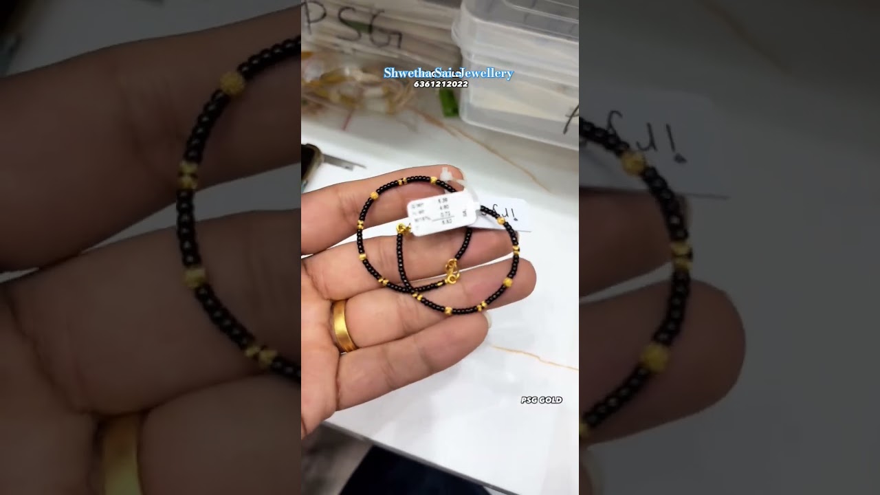 latest baby Black beads Gold bangles #yt #share @ShwethaSai-Jewellery