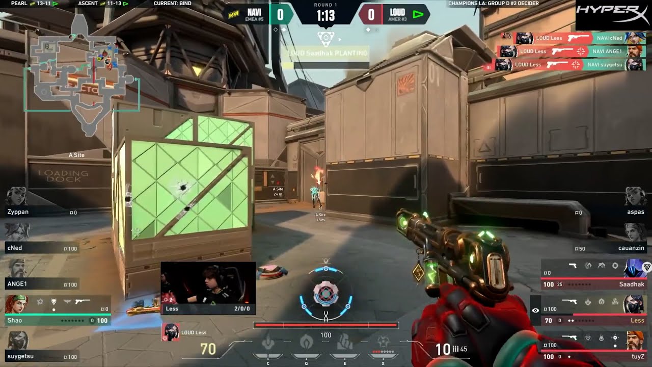 LOUD Less clean 4K on pistol round vs NAVI | VALORANT Champions 2023