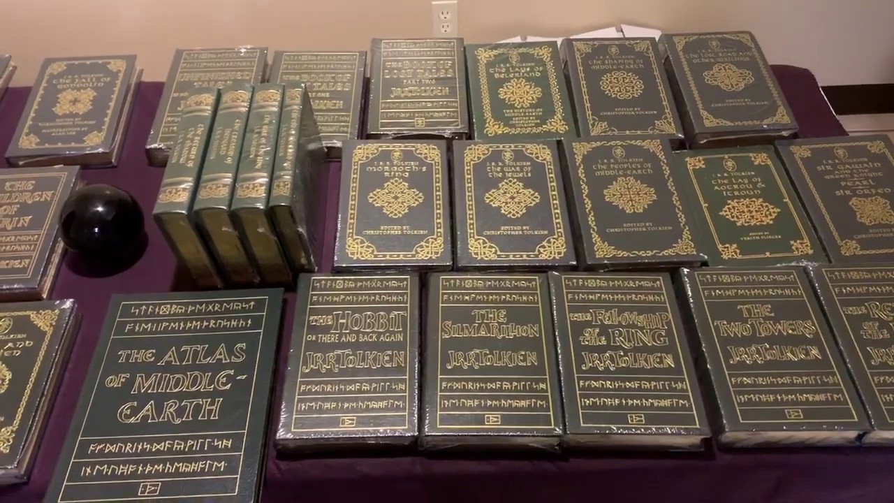 a closer, more detailed look at my Easton press Tolkien collection for /r lotr.