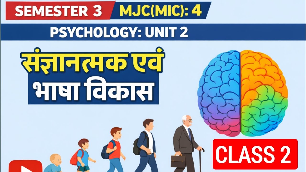 #Psychology Sem 3: Unit 2 | Cognitive & Language Development संज्ञानात्मक एवं भाषा विकास | MJC/MIC 4