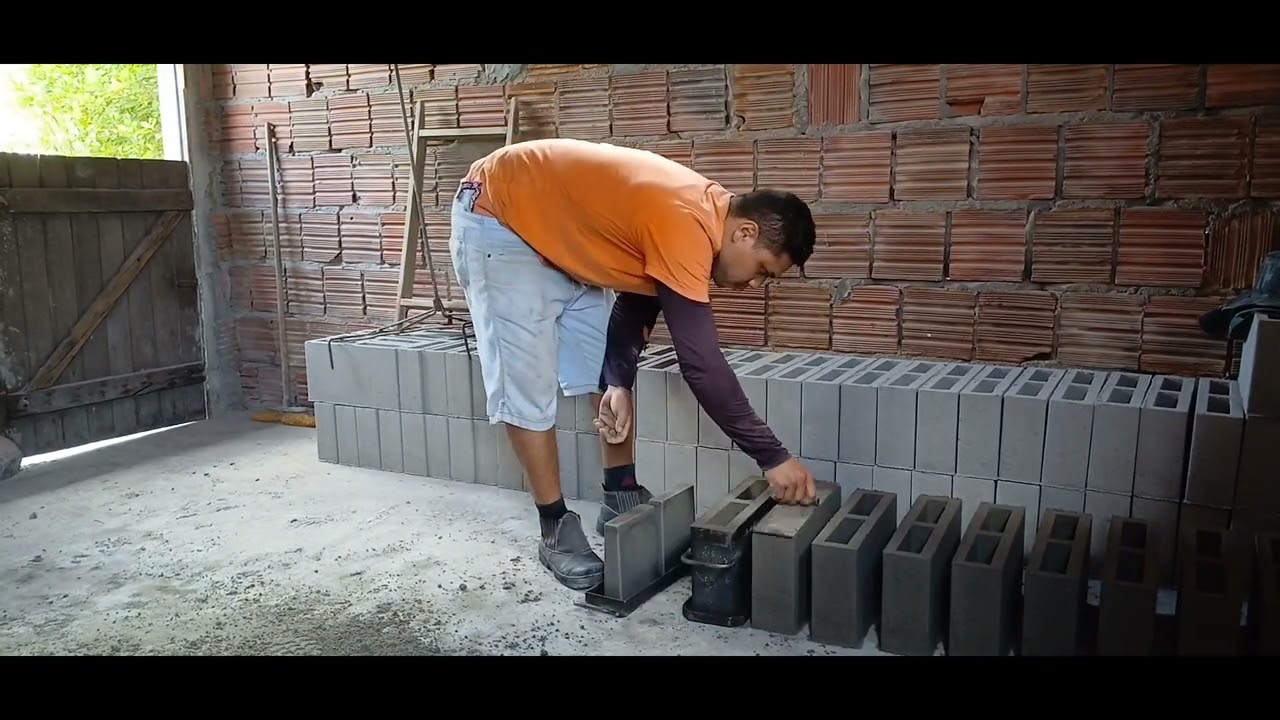 Blocos de cimento em casa
