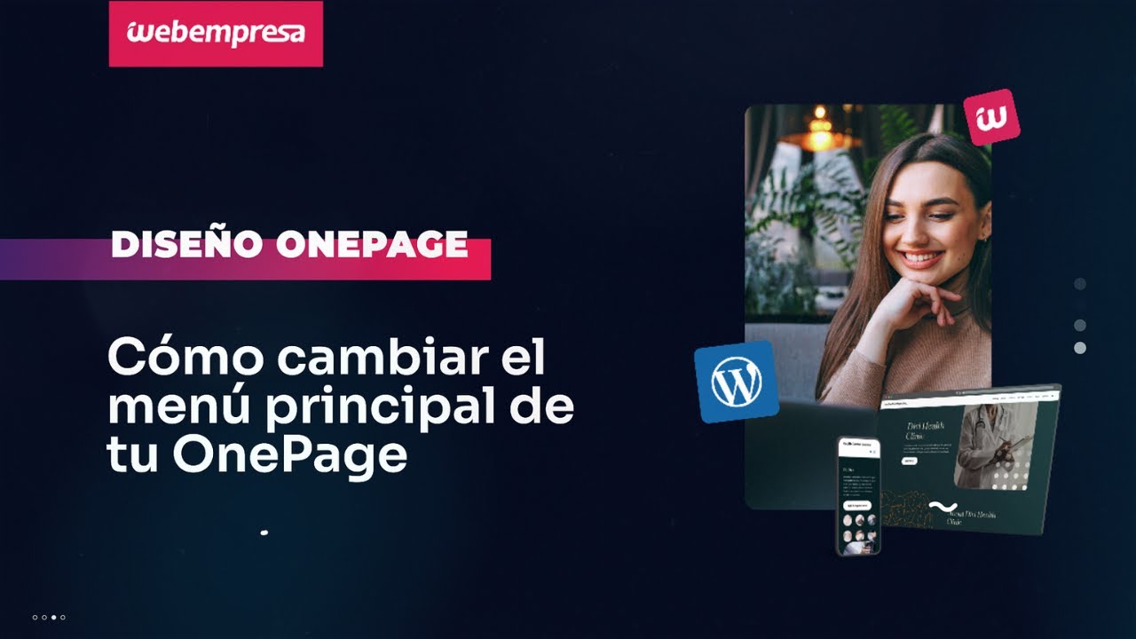 Cómo cambiar el menú principal de tu WordPress OnePage | Webempresa