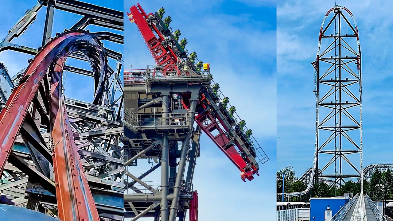 Все американские горки в Cedar Point! POV с переднего сиденья на всех 18 аттракционах!