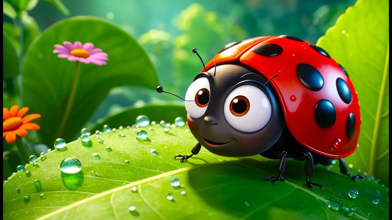 Itsy Bitsy Ladybug | Cute Garden Song for Kids | Insect Learning Nursery Rhyme